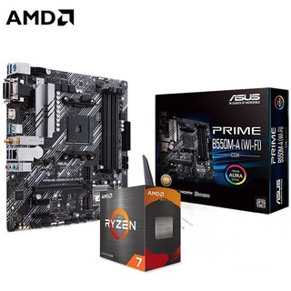 AMD 锐龙 R5-5600X CPU处理器 + ASUS 华硕  PRIME B550M-A WIFI 板U套装