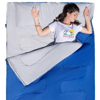 康尔健野 双人睡袋户外露营睡袋室内酒店旅行隔脏睡袋成人睡袋双人