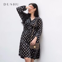 DUSHU 独束 D18012 女士丝绒连衣裙