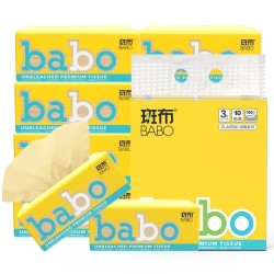 BABO 斑布 本色 抽纸 3层*100抽*10包 (122mm*190mm)