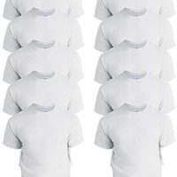 Gildan mens Heavy Cotton 5.3 oz. T-Shirt(G500)-WHITE-S码10件