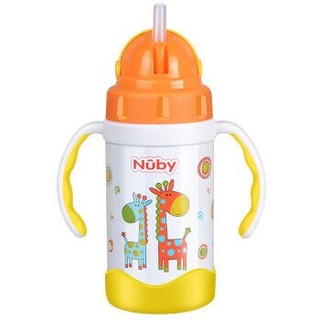 京东PLUS会员：Nuby 努比 不锈钢真空保温吸管杯 280ml *3件