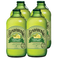 BUNDABERG 宾得宝 青柠苏打水饮料 375ml*4瓶 