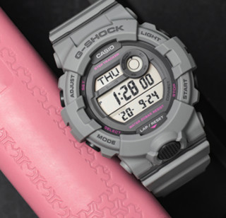 CASIO 卡西欧 G-SQUAD系列 GMD-B800SU-8PR 女士电子手表 45.2mm 灰盘 灰色树脂带 圆形