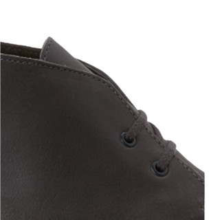 Clarks 其乐 Bushacre 2系列男士复古圆头系带皮革平底短靴26141154 灰色7.5 M US
