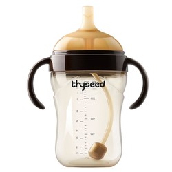 thyseed 世喜 儿童吸管杯 300ml 棕色