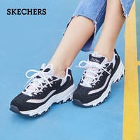 Skechers斯凯奇秋冬新款休闲运动女鞋厚底熊猫鞋显脚小黑色老爹鞋（36.5、浅粉色/LTPK）