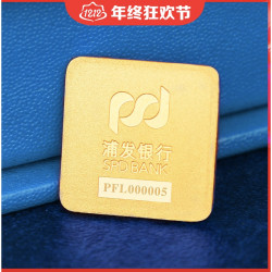 浦发银行足金金条100gau9999