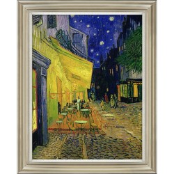 梵高《星空下的咖啡厅》风景油画 客厅装饰画挂画 70*60cm