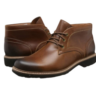 Clarks 其乐 Batcombe Lo系列男士英伦复古皮革方跟短靴261274737 深棕褐色40