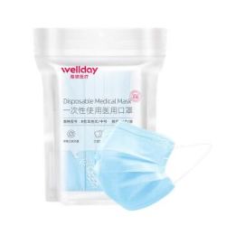 WELLDAY 维德 一次性医用口罩 50只 *8件