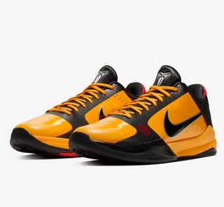 NIKE 耐克 Kobe V Protro 男士篮球鞋 386429-701 黄/黑/红 42