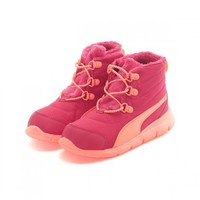 轻便高帮 女童短靴儿童雪地靴保暖靴 27 粉色/桃红色