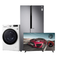 LG 乐金 电视冰箱洗衣机套装 55UN7100PCA 55英寸 4K超高清智能液晶电视  +S630DS11B 对开门冰箱 628L+FLW10G4W 洗衣机 10.5kg