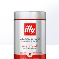 88VIP： illy意利 意式中度烘焙阿拉比卡咖啡粉 250g*2罐  *2件