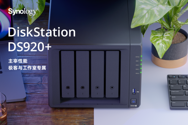 Synology 群晖 DS920+ 四核心四盘位 NAS网络存储服务器