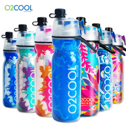 美国O2COOL运动健身喷雾水杯学生儿童防摔便携水壶男女户外随手杯