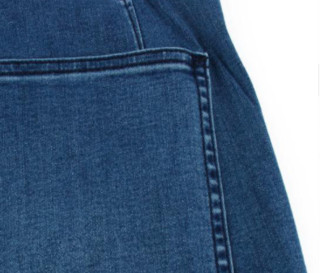 Gap 盖璞 轻薄牛仔系列男士棉质直筒松紧腰牛仔长裤599159 蓝色S