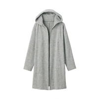 無印良品 MUJI 無印良品 女式 针织抓绒 带风帽大衣