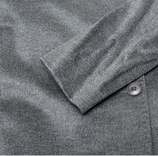 Max Mara 麦丝玛拉 女士纯色翻领系带中长款羊毛大衣 灰色40