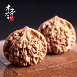 文玩核桃手把玩磨盘官帽四座楼狮子头精选配对老树天然麻核桃