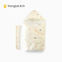 Tongtai 童泰 秋冬婴儿床品新生儿夹棉抱被外出防风厚抱毯 粉色 90x90cm