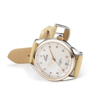 ENICAR 英纳格 镶钻石瑞士手表女款正品女名牌机械表气质女士手表（3265/50/361GCHS）