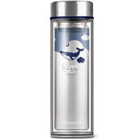 LOCK&LOCK 乐扣乐扣 海洋系列 LLG627BLU 玻璃茶杯 320ml 蓝色