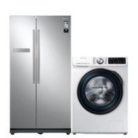 SAMSUNG 三星 冰洗套装 RS55N3003SA/SC变频对开门冰箱 545L+WW1WN64FTBW/SC滚筒洗衣机 10kg