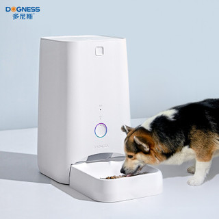京东PLUS会员：多尼斯（DOGNESS）宠物自动喂食器猫咪狗狗粮盆吃饭神器定时定量智能投食机6L 白色