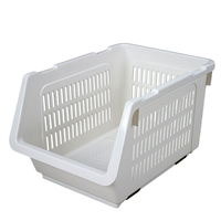 CHAHUA 茶花 2894 厨房塑料斜口层叠收纳篮3个