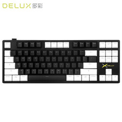多彩 Delux KM13DS 有线无线机械键盘 办公键盘 游戏机械键盘红轴