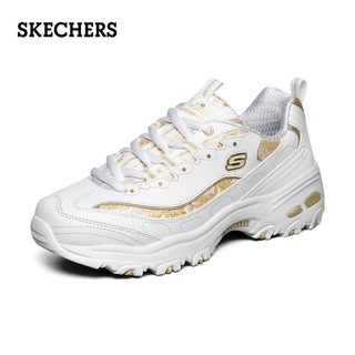 Skechers斯凯奇2020新款女鞋刺绣厚底老爹鞋熊猫鞋运动鞋子（36、白色/WHT）