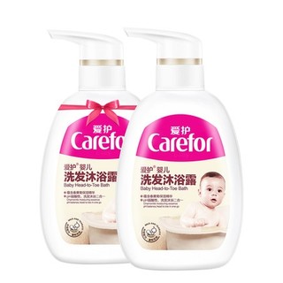 Carefor 爱护 婴儿沐浴露洗发水二合一  500ml 2瓶