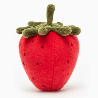 jELLYCAT 邦尼兔 美味可口草莓毛绒玩具 红色 8cm