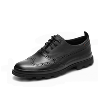 Clarks 其乐 Pilott Go系列男士圆头系带低帮平跟布洛克鞋261355497