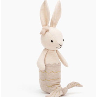 jELLYCAT 邦尼兔 美人鱼兔子毛绒玩具 乳白色 22cm