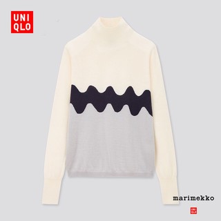 UNIQLO 优衣库 436296 女装Marimekko美利奴羊毛衫