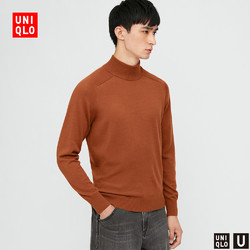 UNIQLO 优衣库 432922 男款美利奴混纺高领针织衫