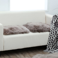 WOOLTARA 澳洲羊毛皮毛一体沙发垫 棕色 45x45cm两个装+凑单品