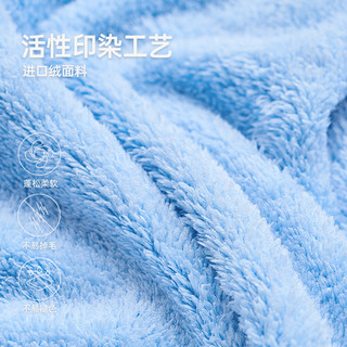 三利擦手巾挂式非纯棉加厚吸水可爱韩国儿童方毛巾搽手帕卡通家用（少女粉+天蓝色）