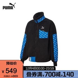 PUMA彪马官方 娜扎同款新款女子复古仿羊羔绒外套 SHERPA 532166 黑色-01 S