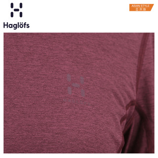 Haglofs火柴棍女款户外春夏舒适快干长袖T恤603350 亚版（M、3N6亮紫色）