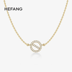 HEFANG Jewelry/何方珠宝 迷你符号锁骨链 925纯银女ins潮网红吊坠锁骨链 禁止符