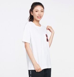 NIKE 耐克 女士运动T恤 CU9700-100 白色 S