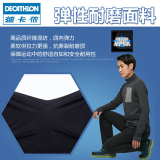 DECATHLON 迪卡侬 官方旗舰店官网裤软壳男户外冲锋加绒冬加厚保暖登山QUMM