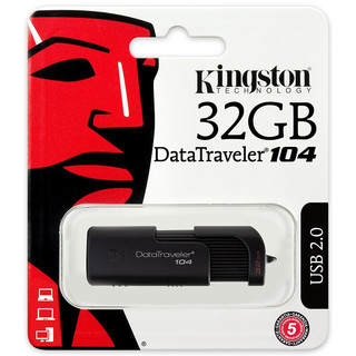 Kingston 金士顿 DT104 U盘 32GB USB2.0 黑色