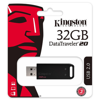 Kingston 金士顿 DT20 U盘 32GB USB2.0 黑色