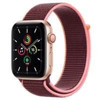 Apple 苹果 Watch SE 智能手表 GPS+蜂窝款 40mm 金色（梅子色回环表带）