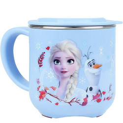 迪士尼（Disney）宝宝卡通可拆卸不锈钢喝水杯子 带盖260ML 冰雪公主蓝 *2件
